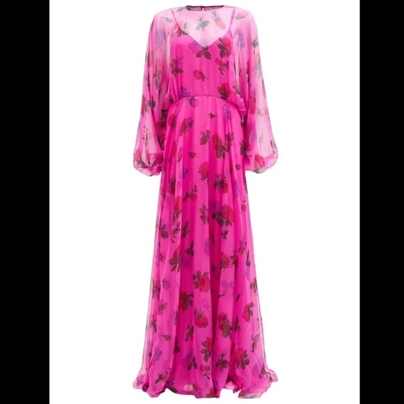 Valentino Dresses & Skirts - VALENTINO floral-print silk-organza gown